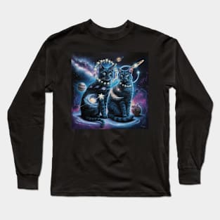 Cosmic Cat Odyssey Long Sleeve T-Shirt